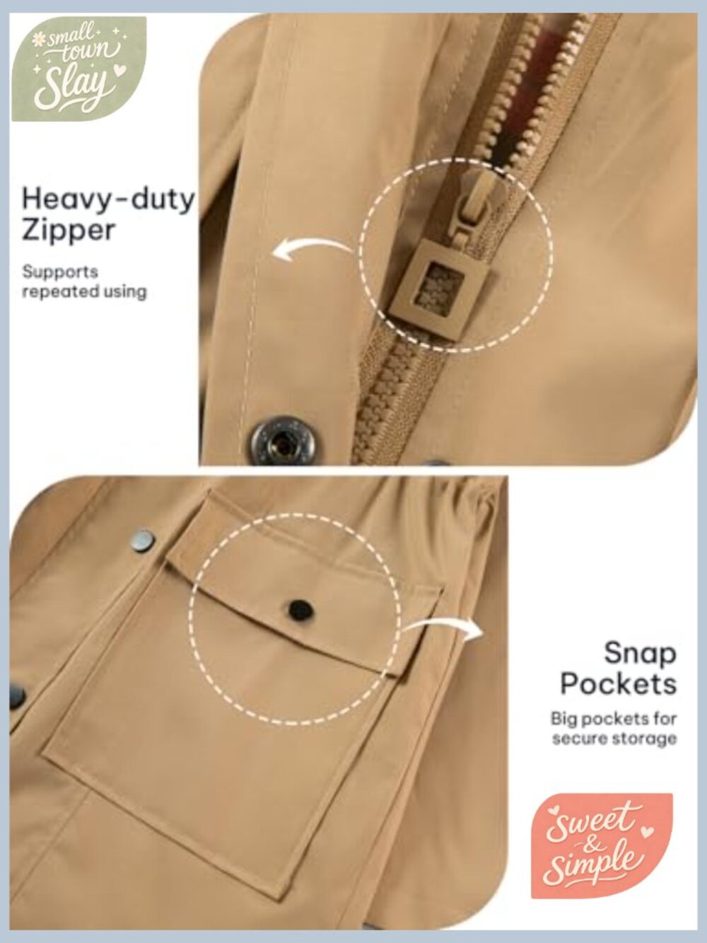 Women's Waterproof Rain Jacket Long Raincoat Windbreaker Trench Coat Hooded - Picture 6 of 7